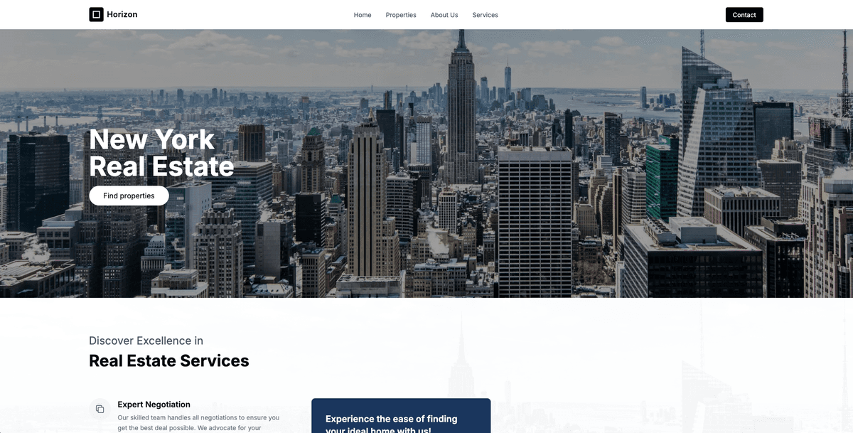 Modern Real Estate Web Platform